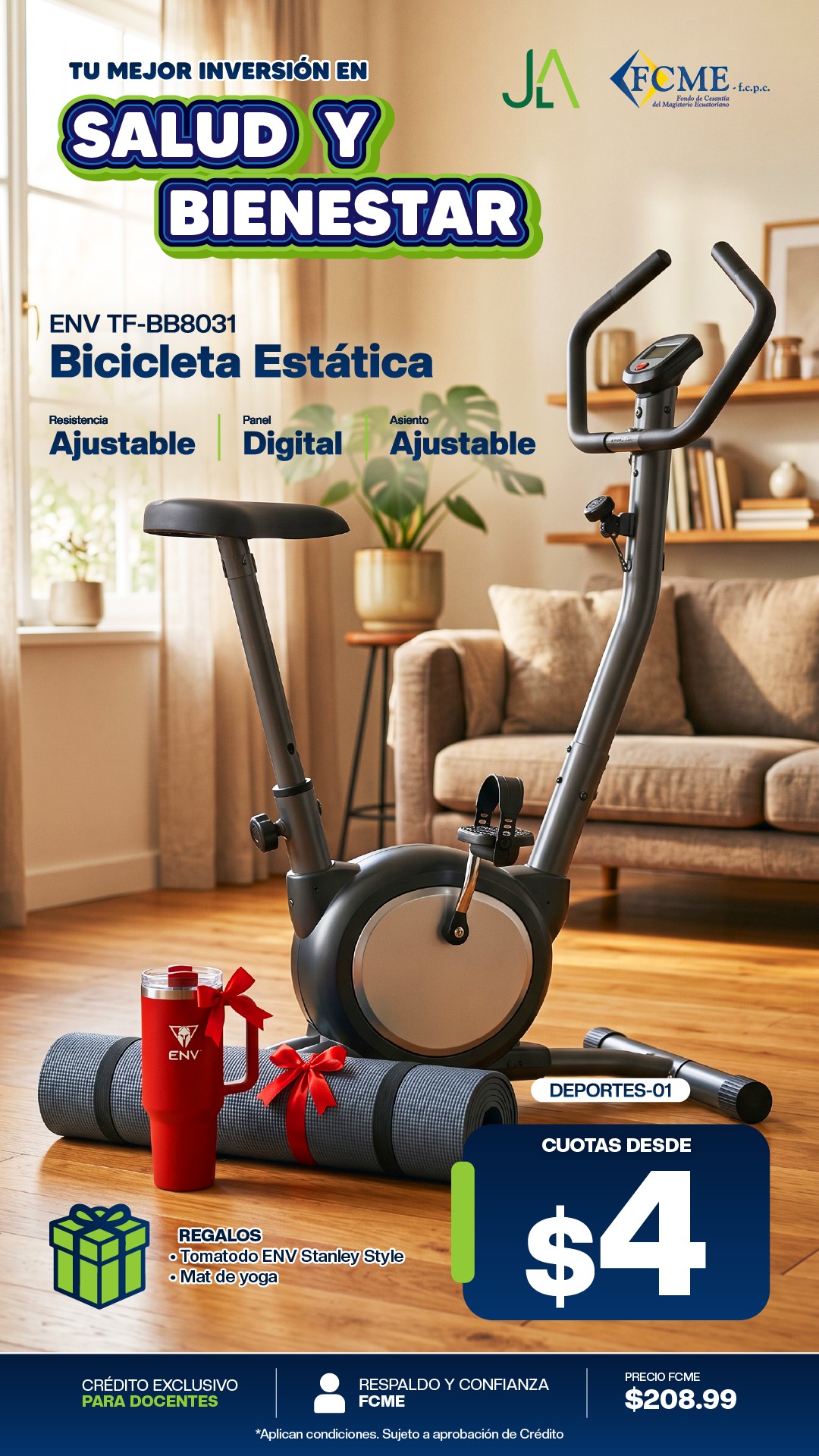 Bicicleta Estática ENV TF-BB8031